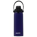 New Aquatix (Purple, 21 Ounce) Pure Stainless Steel Double Wall Vacuum Insulated Sports Water Bottle Convenient Flip Top Cap with Removable Strap