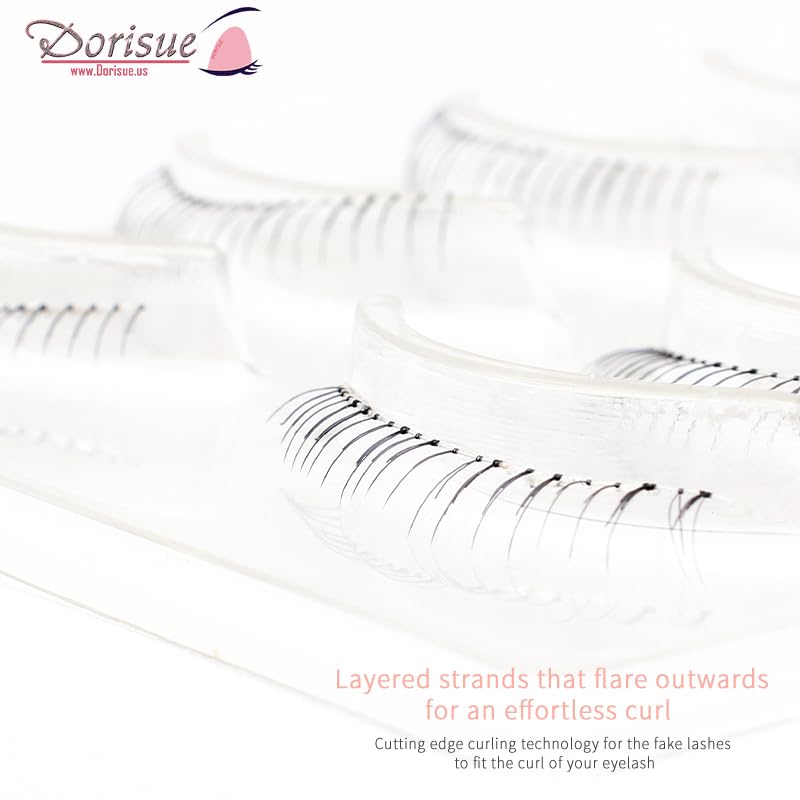 Dorisue Bottom False Eyelashes - Natural Lower Lashes 4-5mm for Under Eye Enhancement, Professional Makeup Artist Choice, 4 Pairs (E1)