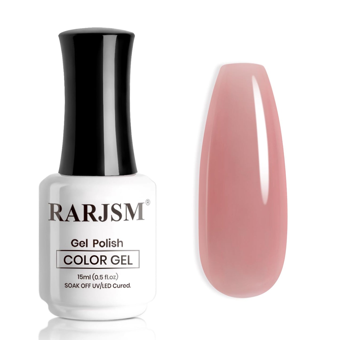 RARJSM Nude Gray Ruddy Pink Gel Nail Polish Neutral Skin Tone Sheer Jelly Gelpolish 1PC 15ml Single Bottle Creamy Transparent Natural Nudegel Polish Beauty and Personal Care RARJSM Default Title