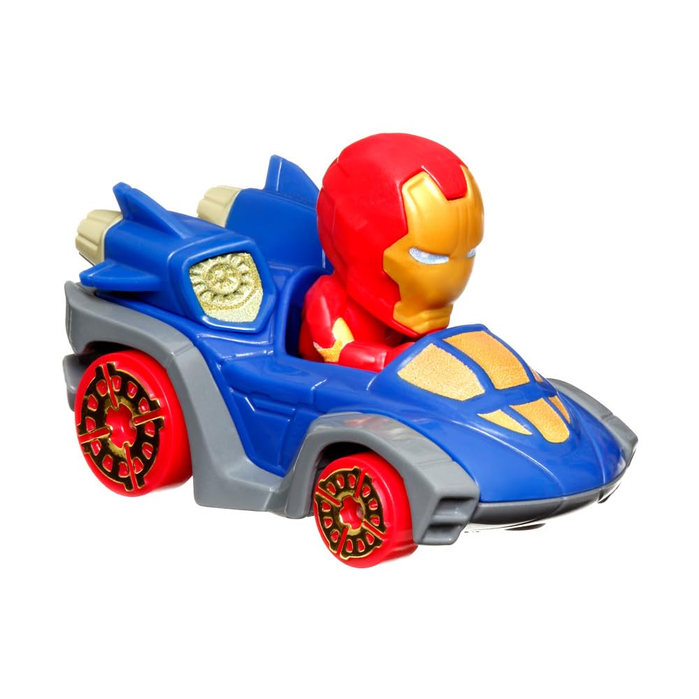 Hot Wheels RacerVerse Die-Cast Vehicle with Iron Man Driver 1:64 Scale