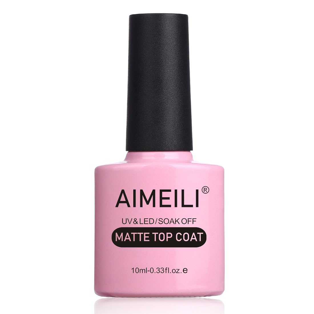 AIMEILI Soak Off U V LED Hema Free Gel Nail Polish, Cruelty Free, Vegan, No Wipe Matte Top Coat 10ml