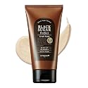SKINFOOD Black Sugar Perfect Scrub Foam 180g - Detoxifying Pore Scrubs & Exfoliator Soft & Rich Bubble Facial Foam Cleanser, Removes Dead Skin Cells