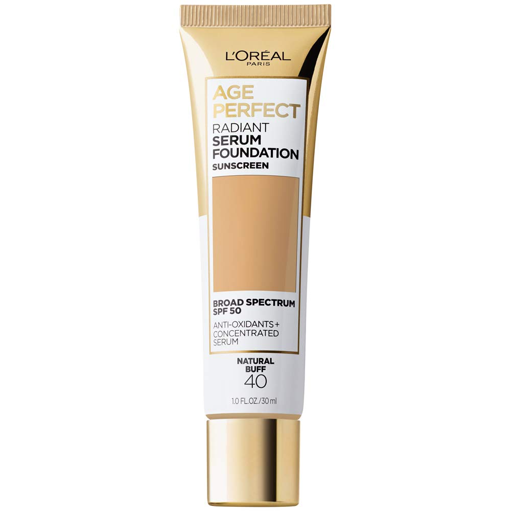 L'Oreal Paris Age Perfect Radiant Serum Foundation with SPF 50, Natural Buff, 1 Ounce Beauty and Personal Care L'Oreal Paris Default Title