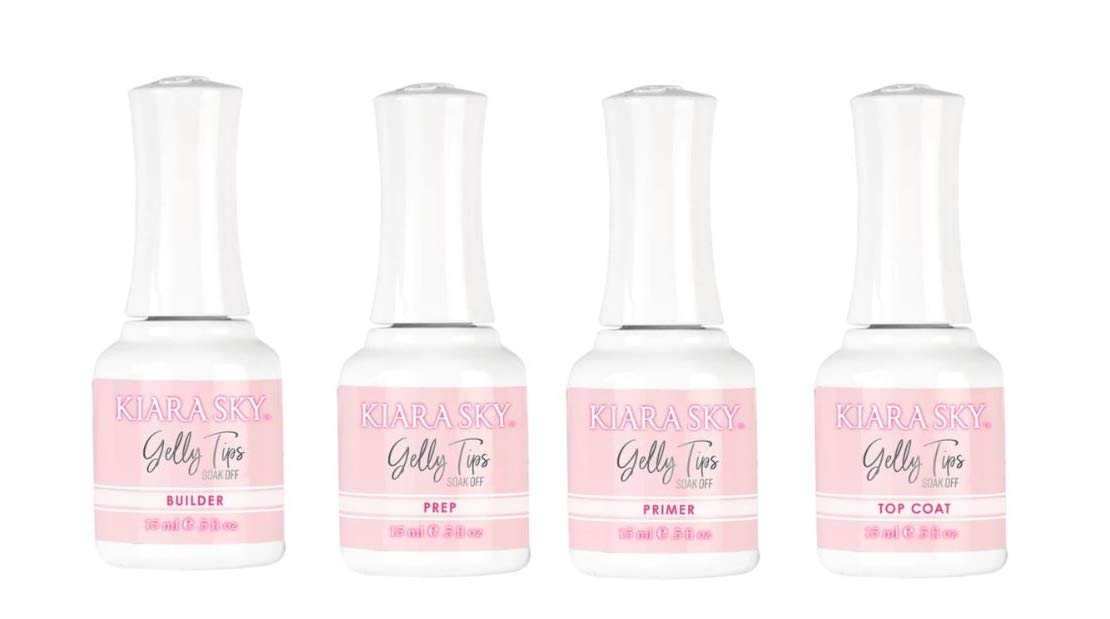 KIARA SKY Gelly Tips Essential Kit | Includes Prep, Top Coat, Builder, Primer 0.5 fl oz Beauty & Personal Care KIARA SKY