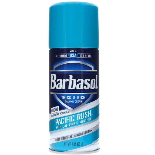Barbasol Pacific Rush with Caffeine and Menthol Thick & Rich Shaving Cream 7 oz Beauty and Personal Care Barbasol