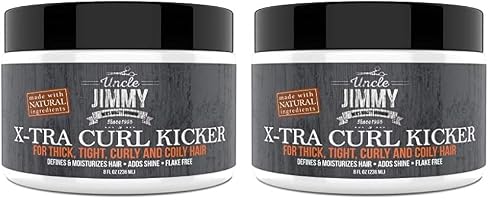 Uncle Jimmy X-TRA Curl-Kicker | Curl Enhancer & Moisturizer for Thick, Curly, Coily, Wavy & Frizzy Hair | Defines & Hydrates | 8oz (Pack of 2)