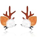BARTOSI Christmas Hair Clips Reindeer Antlers Hair Clip Xmas Deer Antler Hairpins Holiday Hair Accessories for Women(Pack of 2)