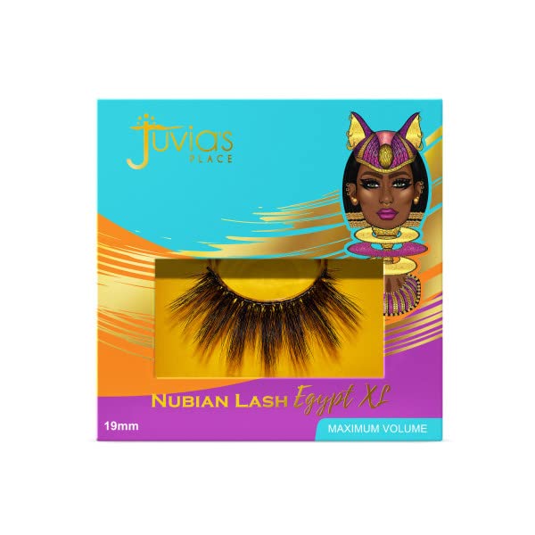 Juvia's Place Nubian Eyelashes Egypt - Eyelash Extension for Day or Night Use, Vegan Mink Lashes, Cruelty-Free Fluffy Lashes, Reusable Adhesive…