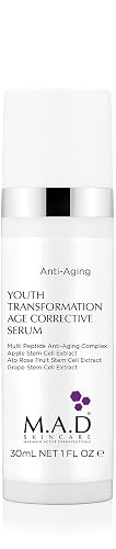 M.A.D Skincare YOUTH TRANSFORMATION AGE CORRECTIVE SERUM - Multi-Peptide & Triple Stem Cell Formula to Firm Sagging Skin & Reduce Wrinkles | Advanced Beauty & Personal Care M.A.D Skincare