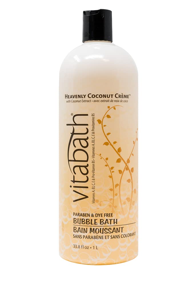 Vitabath Heavenly Coconut Crème Bubble Bath Rich Foaming Bubbly Soak & Relaxing Aromatherapy Moisturizing & Nourishing Indulgent Suds for Women & Men