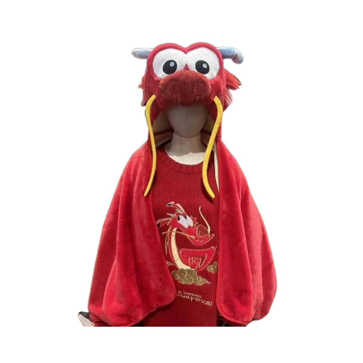 WINONDE New Year Dragon Mushu Winter Blanket Costume
