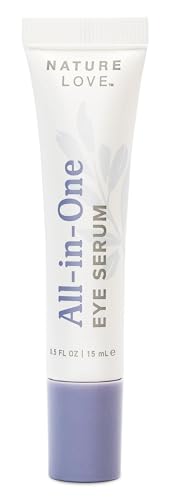 Nature Love All-in-One Eye Serum | Hyaluronic Acid, Vitamin C, Caffeine & Squalane | Brighten, Firm, Depuff, Soothe, Hydrate & Plump | Paraben Free