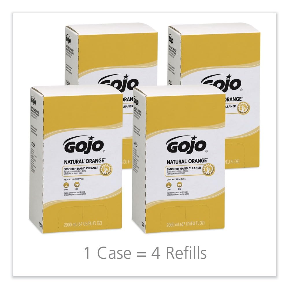 GOJO 2000 mL Refill White Natural* Orange Citrus Scented Heavy Duty Hand Cleaner