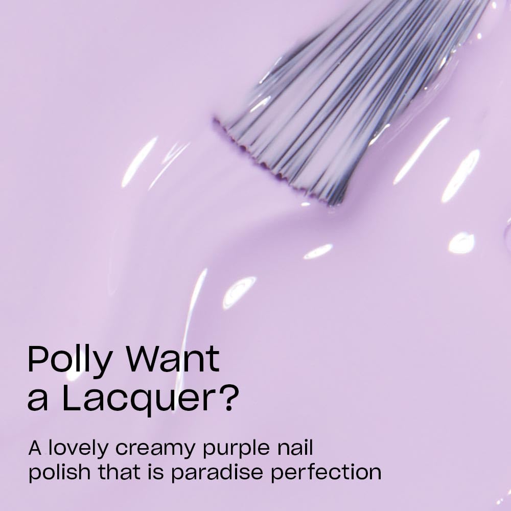 OPI Nail Lacquer Polly Want a Lacquer? | Opaque Soft Purple Crème Chip Resistant Nail Polish | Fiji Collection