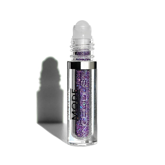 Mode Angel Dust Roll On Glitter Dream Maker Holographic Purple Sparkling High Performance 3D Loose Glitters for Face and Body, Spill Proof Bottle