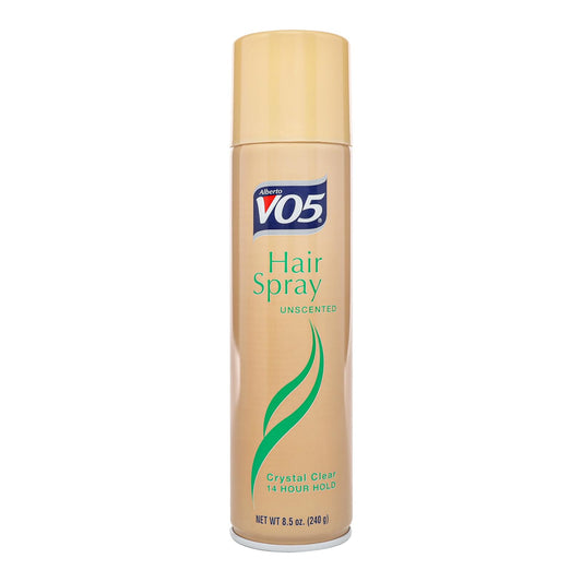 Alberto VO5 Crystal Clear Hairspray, Unscented 8.5 oz (Pack of 2)