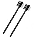 2Pcs Eyebrow Brush with Metal Teeth Eyelash Comb Separator Brow & Lash Shaper Makeup Grooming Tool for Eyelashes Extension and Eyebrow Shaper Supplies