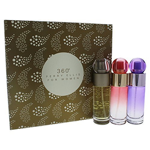 Perry Ellis 360° for Women 3-Piece Gift Set - Perfume Gift Set, EDP Spray & Body Mist, Eau de Parfum, Luxury Women's Fragrance Set - 360° Women