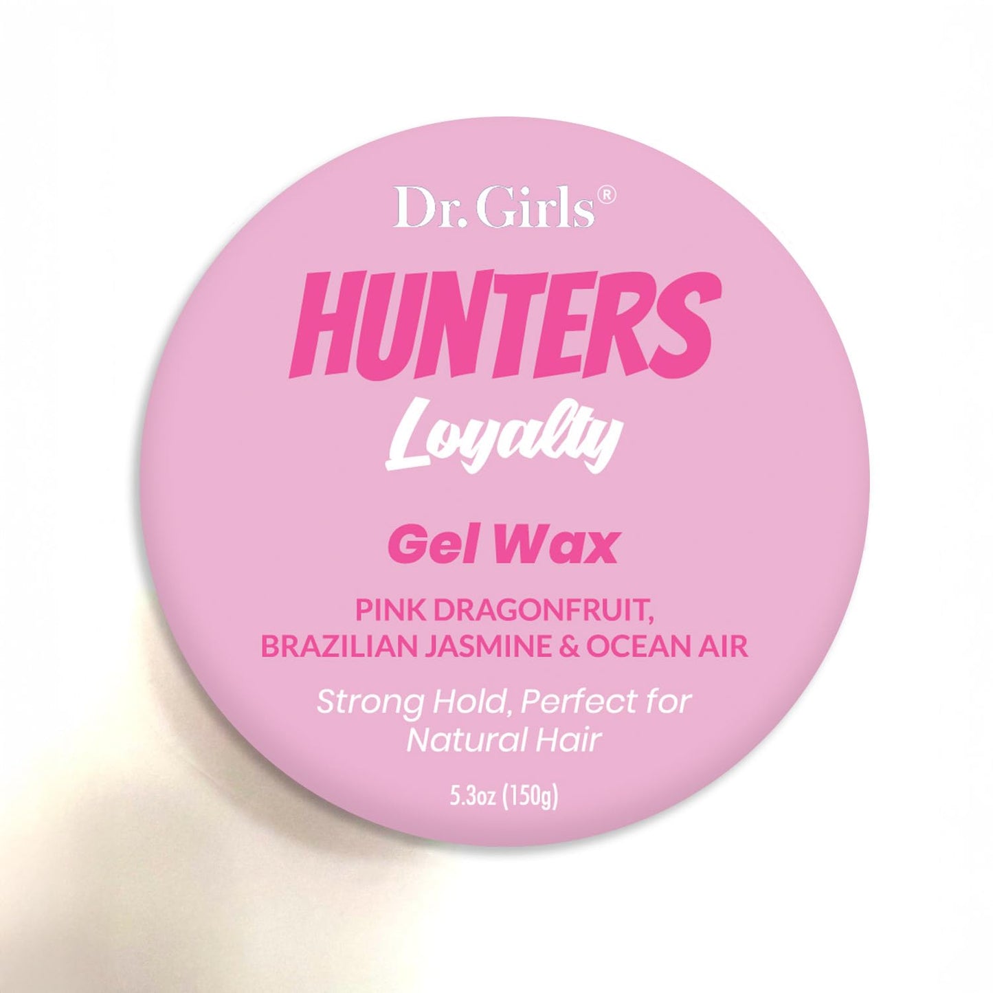 Dr. Girls HUNTERS Edge Control Hair Styling Gel Wax - Strong Hold, Water-Based with Nourishing Biotin & Castor Oil, 5.3 oz (Pink Dragonfruit