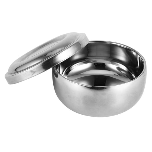 Agatige Shaving Bowl with Lid, Stainless Steel Shaving Soap Cream Bowl Shave Mug Container Face Cleaning Care Shave Tool for Men Wet Shave Beauty and Personal Care Agatige