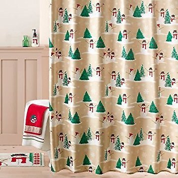 St. Nicholas Square Merry Mistletoe Toss Shower Curtain