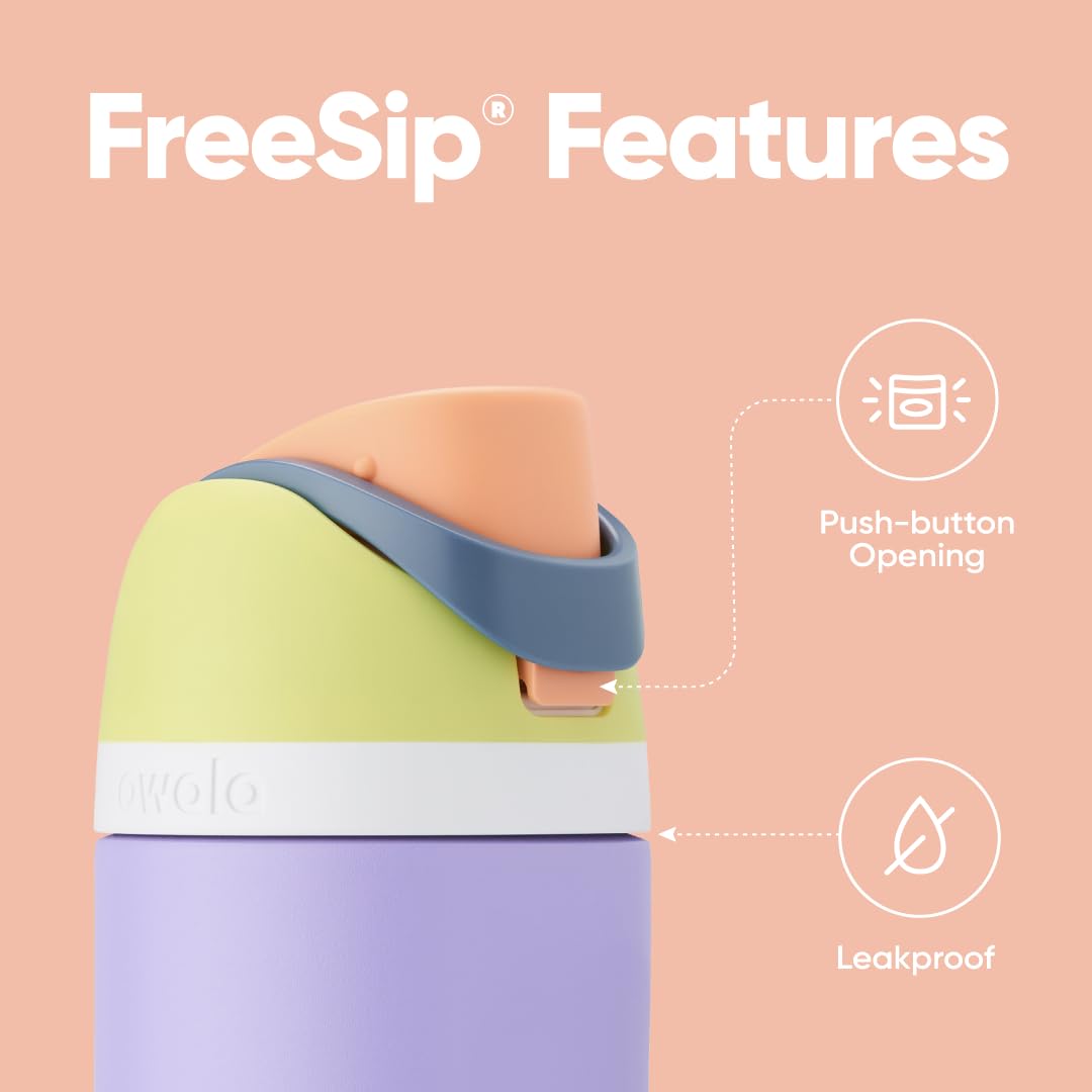 Owala FreeSip Insulated Stainless Steel Water Bottle with Straw for Sports, Travel, and School BPA-Free Sports Water Bottle, 40 oz, Crown Jewel