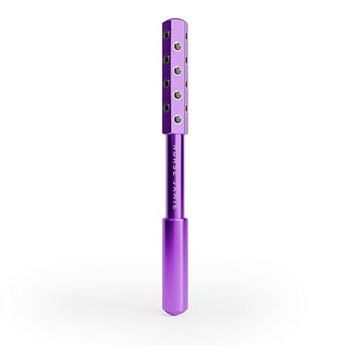 Nurse Jamie Uplift Facial Massaging Beauty Roller - Purple - Facial Massager with 24 Stones for Sculpting, Firming & Reducing Puffiness