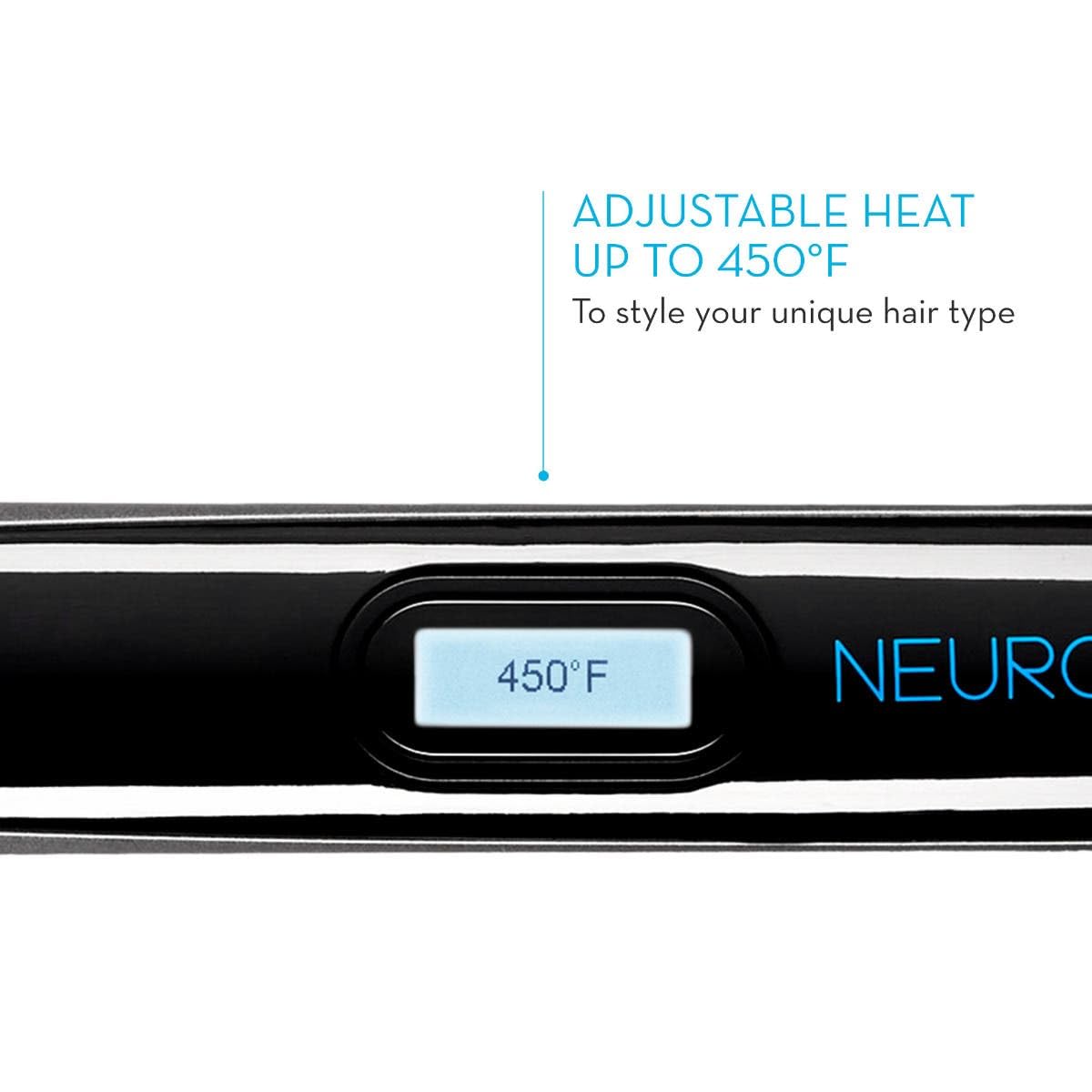 Neuro by Paul Mitchell Style Titanium Flat Iron, Adjustable Heat Settings for Advanced Straightening + Curling, 1"