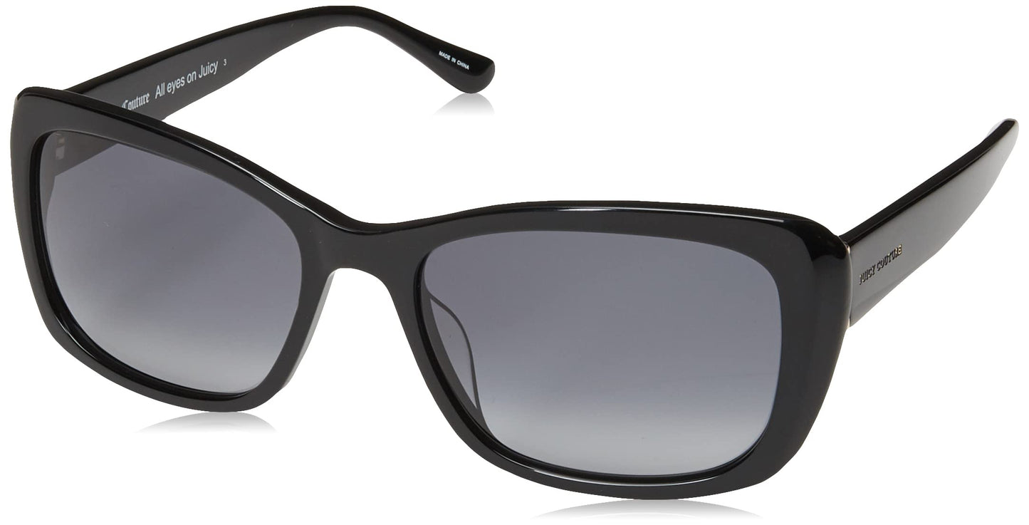 Juicy Couture Women's JU 555/F/S Rectangular Sunglasses, Black Floral/Grey Gradient, 55mm, 16mm