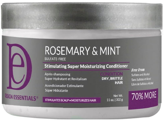 Design Essentials Rosemary & Mint Stimulating Super Moisturizing Conditioner for Dry, Thick, or Brittle Hair; Sulfate-Free, Stimulates Scalp