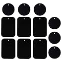 DSTELIN Smartphones Metal Plate 12 Pack for Phone Car Mount Holder Cradle with 3M Adhesive (Compatible with Magnetic Mounts) - 6 Rectangle and 6…