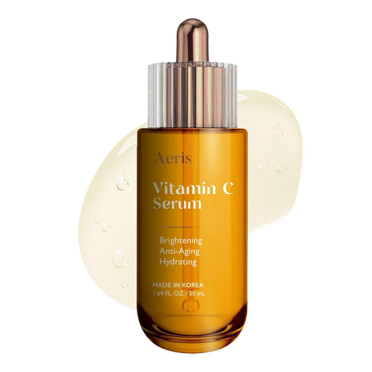 Aeris Vitamin C Face Serum - Hydrating & Revitalizing Formula For Dark Spots, Uneven Tone & Fine Lines - Dermatologist Tested, Anti-Aging, Korean