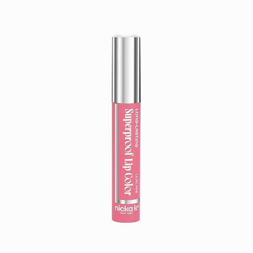 NICKA K NEW YORK Superproof Long-Lasting Lip Color, High Performance, Full Pigment, Glossy Finish (Lilac Pink)