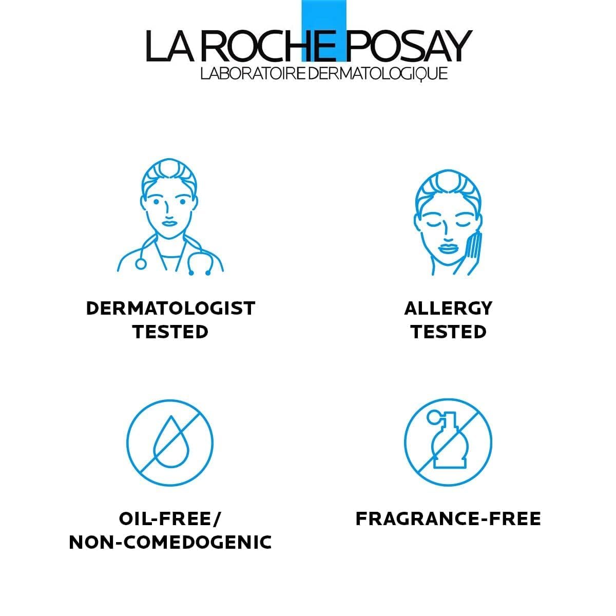La Roche-Posay Effaclar Medicated Gel Cleanser, 2% Salicylic Acid Cleanser + LHA + Glycerin, Foaming Acne Face Wash, Helps Clear & Prevent Acne