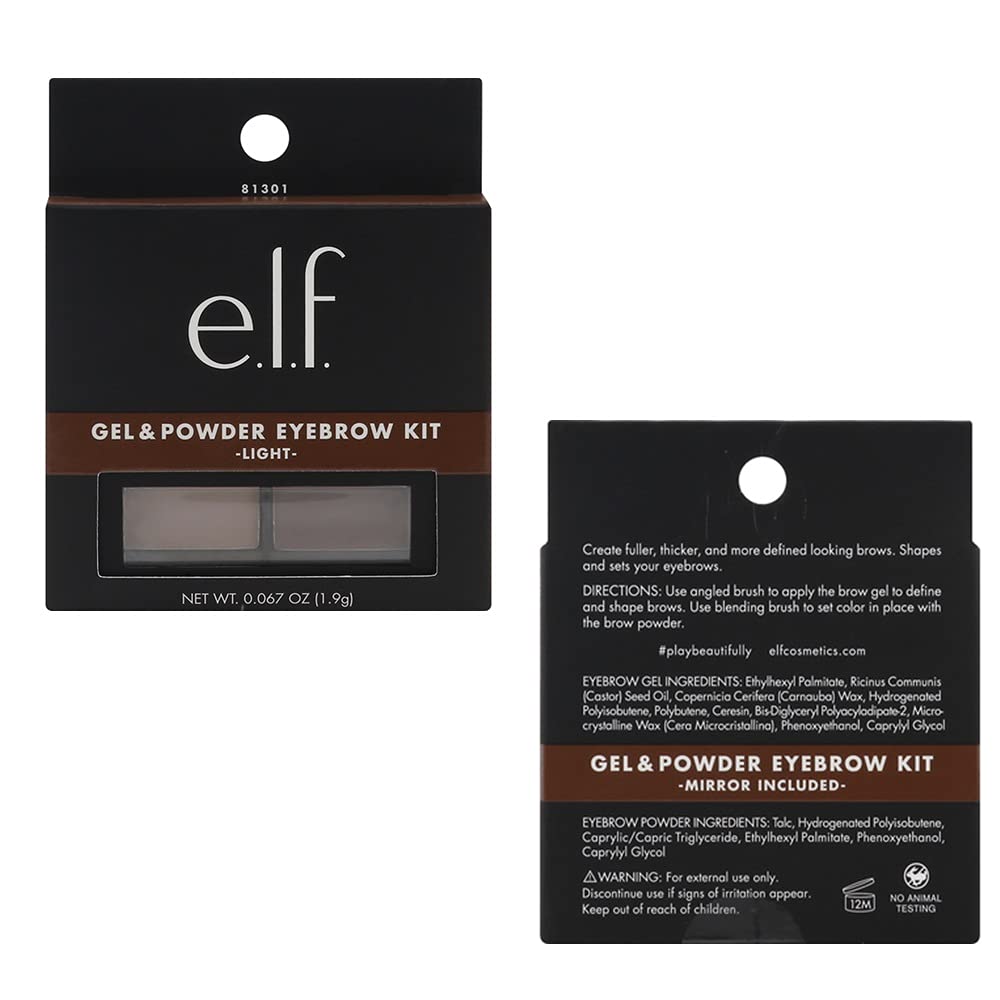 Pack of 2 e.l.f. Gel & Powder Eyebrow Kit, Light 813012