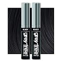 Greyfree Hair Mascara Root Touch-Up for Gray Hair | Precision Hairline Concealer for Brows & Beard | 2 Pack (BLACK/NOIR)