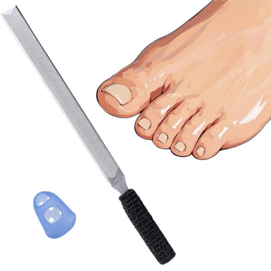 IDOU Toe Nail Files for Thick Nails,Stainless Steel 4 Sides 7 inch Length,Nail Files for Men Seniors & Dogs