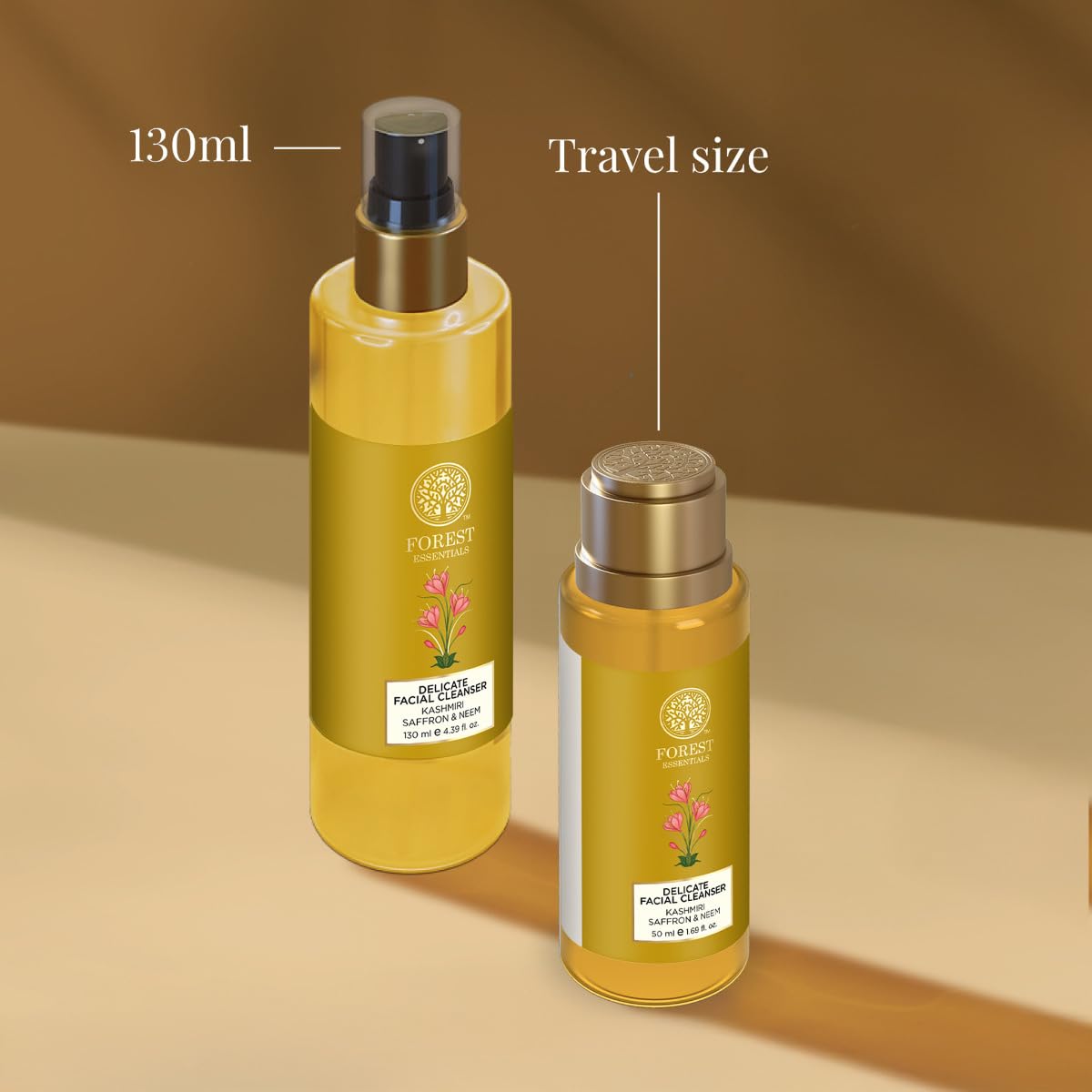 Forest Essentials Kashmiri Saffron and Neem Delicate Facial Cleanser, 200ml - --"Shipping by FedEx"
