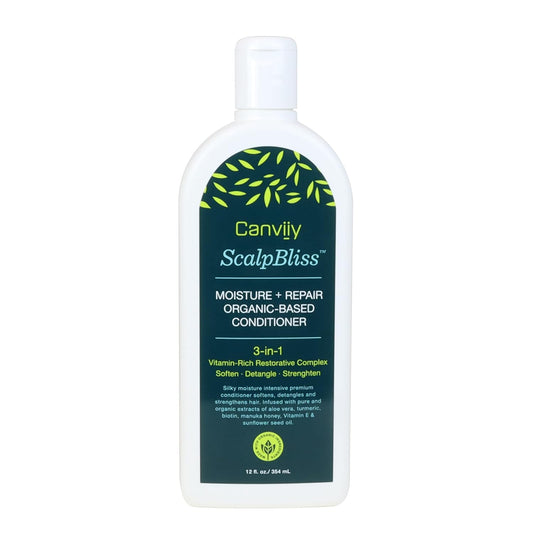 Canviiy ScalpBliss Moisture + Repair Organic-Based Conditioner, Designed with a Vitamin-Rich Restorative Complex to Reduce Breakage and Deliver Soft