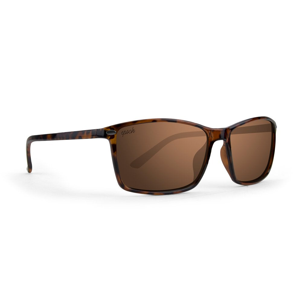 Epoch Eyewear 11 Sport Cycle Sunglasses Tortoise Frame with Color Enhancing Brown Polarized Lens