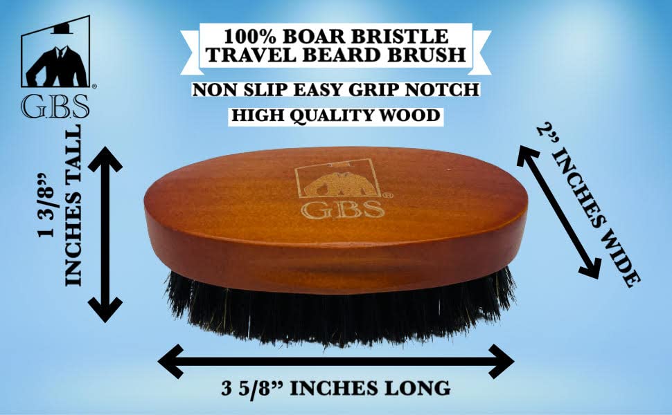 G.B.S Pack of 3 - Men Beard & Mustache Brush Beauty and Personal Care G.B.S