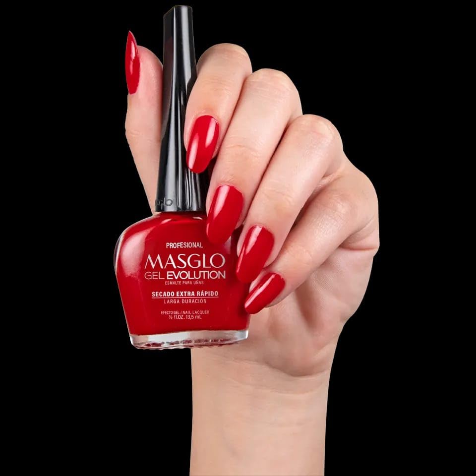 MASGLO Evolution Nail Polish Gel Effect, No UV/LED Lamp Required, Lasts Up To 12 Days, 1 Piece Color (Professional) Beauty & Personal Care MASGLO