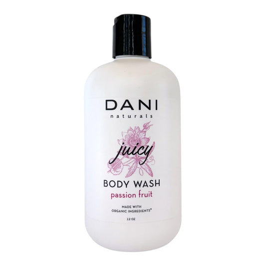 DANI Naturals Passion Fruit Body Wash, Vegan, Sulfate-Free, Made with Organic Ingredients, 12 fl oz