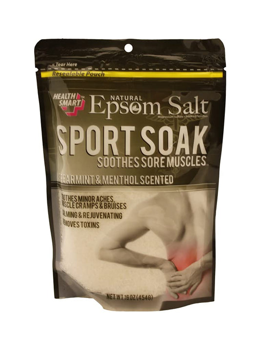 Natural Epsom Salt (Spearmint & Menthol Sports Soak) Beauty and Personal Care Health Smart