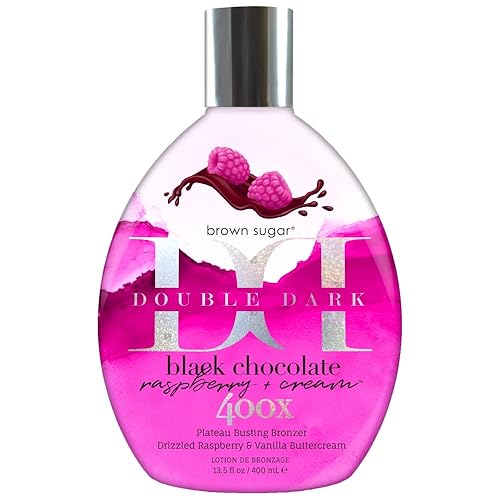 Brown Sugar Black Chocolate Raspberry Cream 400X Plateau-Busting Bronzer with Max Silicones, Skin Hydrators, and Advanced Color Enhancers - 13.5 oz
