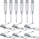 Bememo 12 Pcs Stainless Nail Clippers Set Fingernail Clippers and Toenail Cutter Tool Set, Men, Women, Elder, Home Travel Salon Care