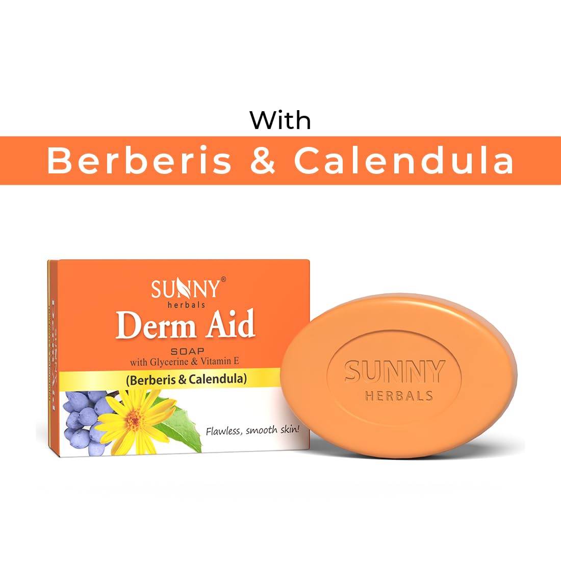 Bakson's Sunny Derm Aid Soap with Berberis & Calendula 75gm Pack of 4