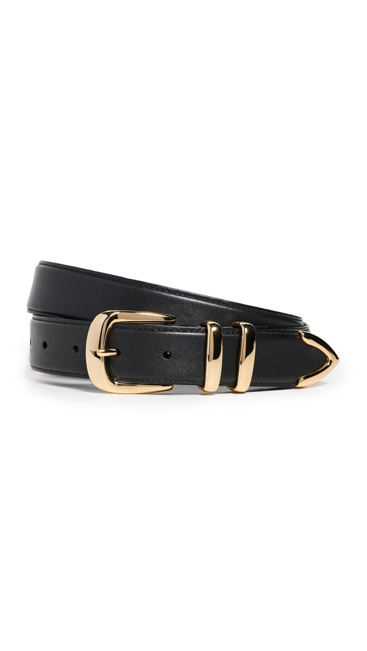Favorite Daughter Women's The Jordan Belt, Black Gold, Medium