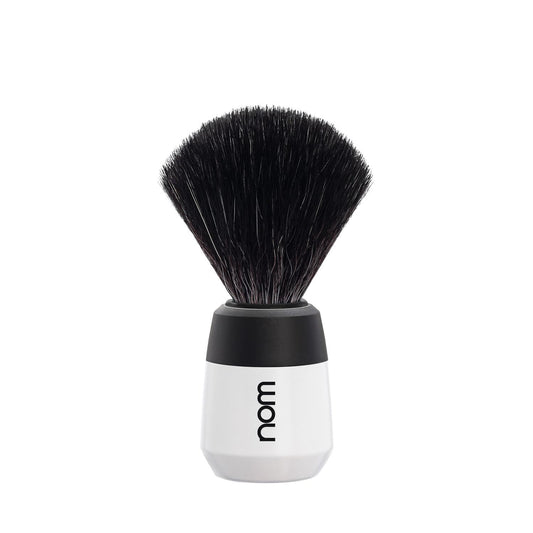 NOM Max Shaving Brush - Vegan Shave Brush for Shaving soaps and creams - sustainable eco-friendly and reusable - Exfoliating Shaving Brush - White Beauty and Personal Care MÜHLE