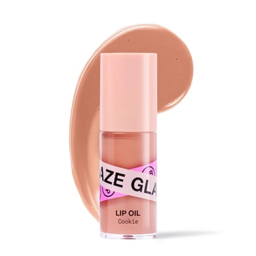 Innbeauty Project Glaze Lip Oil Cookie, Hydrating Vegan Lip Oil Gloss Hybrid, 0.2 OZ